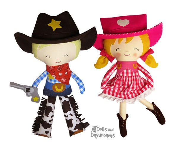 Wild West Set 2 Cowboy, Cowgirl & Horse - Dolls And Daydreams - 4