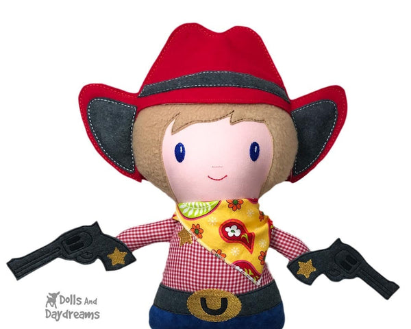 Embroidery Machine ITH Country Cowboy Country Rag Doll by Dolls And Daydreams