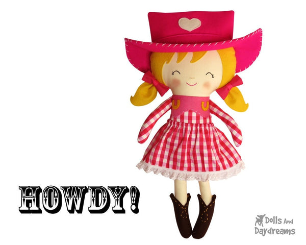 Cowgirl Sewing Pattern - Dolls And Daydreams - 3