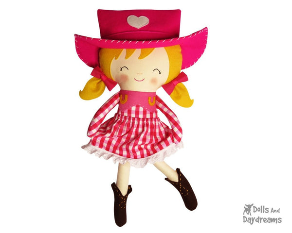 Cowgirl Sewing Pattern - Dolls And Daydreams - 1