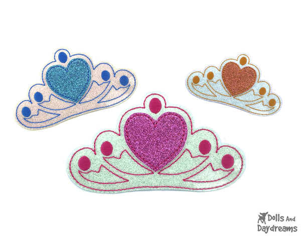 ITH Tiara Dress Up embroidery machine Pattern by Dolls And Daydreams diy
