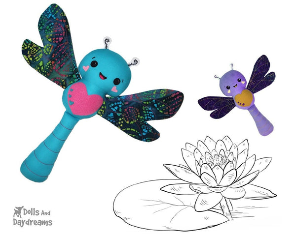 Dragonfly Sewing Pattern Softie 