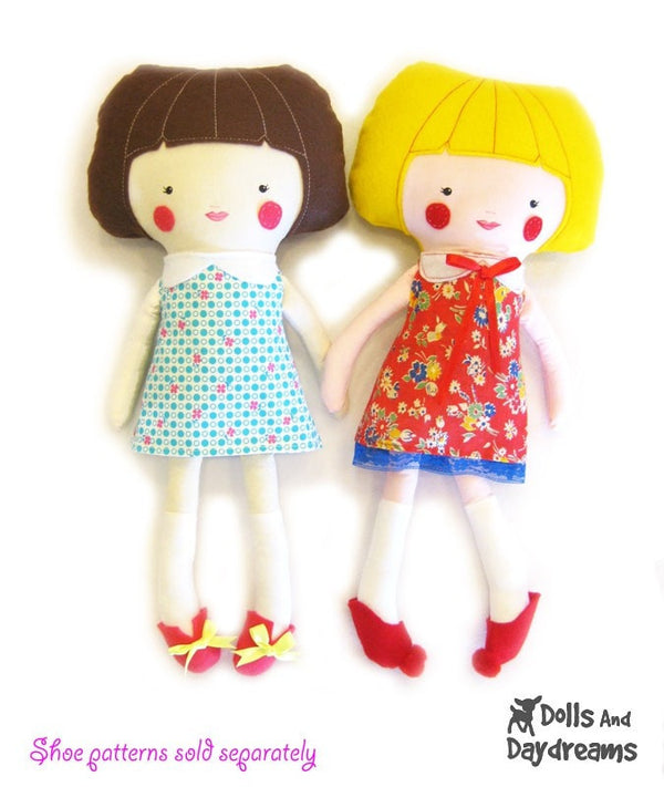 Retro Doll Dress Sewing Pattern - Dolls And Daydreams - 4