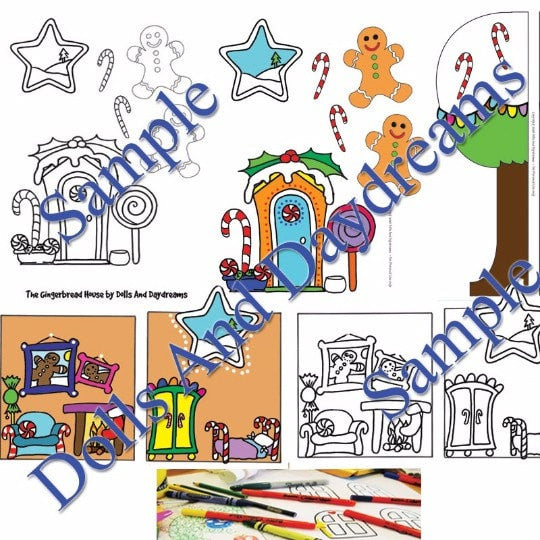 Decorative 'Gingerbread House' Printouts - Dolls And Daydreams - 2