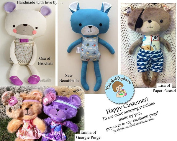Goldilocks and Three Bears Sewing Pattern - Dolls And Daydreams - 6