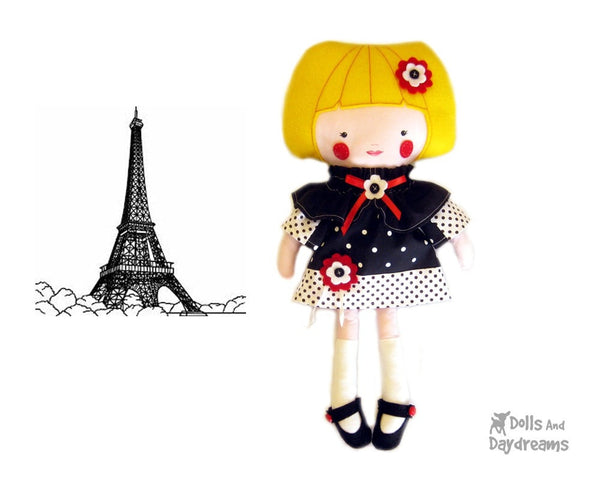 French Dress and Cape Sewing Pattern - Dolls And Daydreams - 5