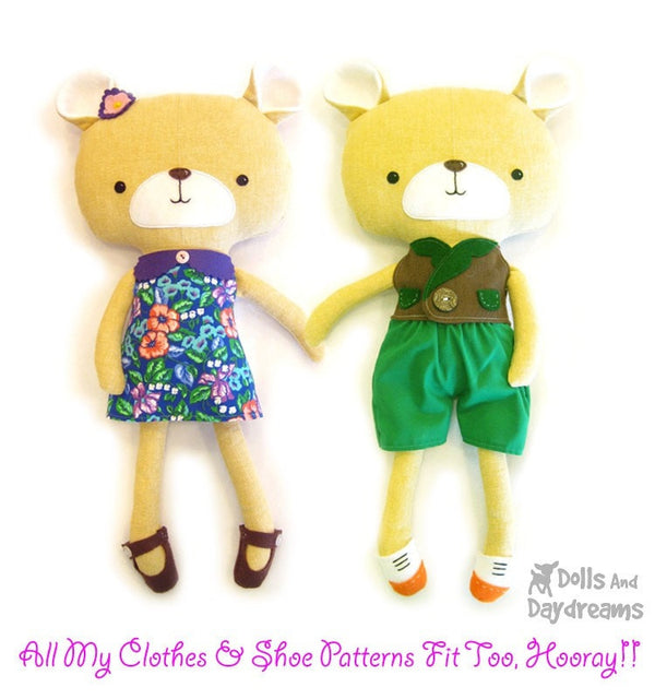 Teddy Bear Sewing Pattern - Dolls And Daydreams - 3