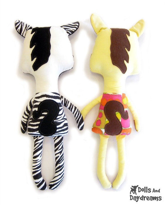 Horse and Zebra Sewing Pattern - Dolls And Daydreams - 3