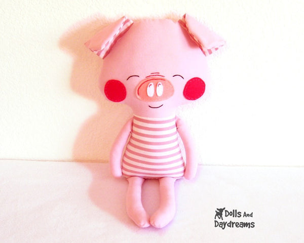 Three Little Pigs and Big Bad Wolf Sewing Pattern - Dolls And Daydreams - 3