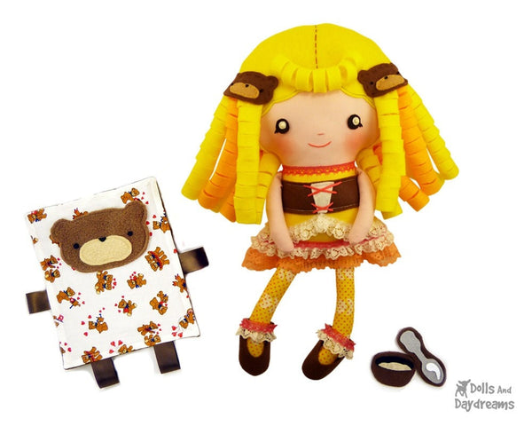 Goldilocks and Three Bears Sewing Pattern - Dolls And Daydreams - 3