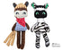 ITH Horse Zebra Stuffie Kids Toy Pattern by Dolls And Daydreams