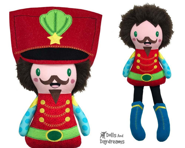 Nutcracker Soldier Machine Embroidery ITH Pattern by Dolls And Daydreams