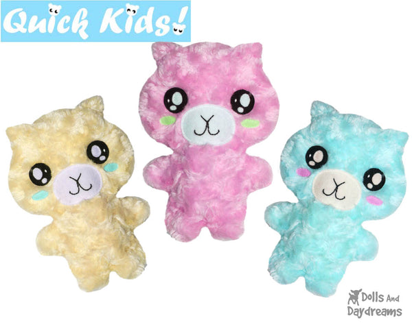 Quick Kids Llama Sewing Pattern Teach your Kids to Sew by Dolls And Daydreams