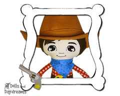 Hand Embroidery Or Painting Mini Manga Boy Doll Face Pattern