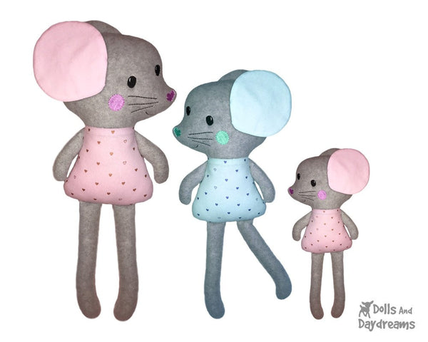 ITH Big Mouse Machine Embroidery Pattern by Dolls And Daydreams