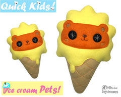 ITH Quick Kids Ice Cream Lion Pattern