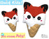 ITH Quick Kids Ice Cream Fox Pattern In The Hoop Machine Embroidery kawaii plush diy  by Dolls and Daydreams