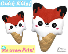 ITH Quick Kids Ice Cream Fox Pattern