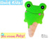 Quick Kids Ice Cream Frog Sewing Pattern PDF  kawaii plush diy by Dolls and Daydreams