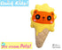 Quick Kids Ice Cream Lion Sewing Pattern PDF  kawaii plush diy by Dolls and Daydreams