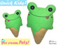 ITH Quick Kids Ice Cream Frog Pattern