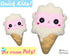ITH Quick Kids Ice Cream Lamb Pattern In The Hoop Machine Embroidery kawaii plush diy  by Dolls and Daydreams