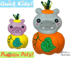ITH Quick Kids Pumpkin Hippo Pattern