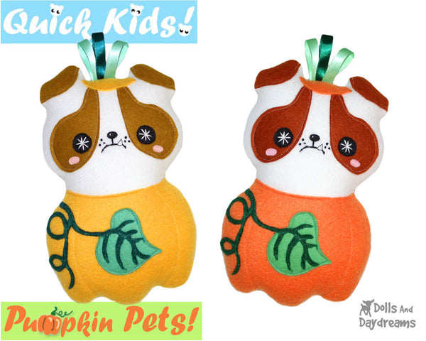 Quick Kids Pumpkin Puppy Sewing Pattern by Dolls And Daydreams pdf 
