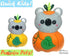ITH Machine Embroidery Quick Kids Pumpkin Koala Soft Toy Pattern by Dolls And Daydreams