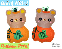 Quick Kids Pumpkin Teddy Sewing Pattern