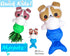 ITH Quick Kids PLUS MerPup Pattern by Dolls And Daydreams In the hoop Dog Mermaid puppy