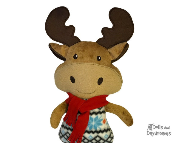 ITH Big Moose Pattern Embroidery Machine Toy