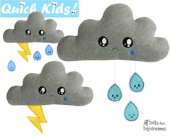 ITH Quick Kids Rain Cloud Pattern