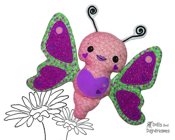 Felt Butterfly Plush Template – Beginner Sewing Projects