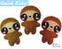Quick Kids Sloth Sewing Pattern Teach your Kids to Sew by Dolls And Daydreams