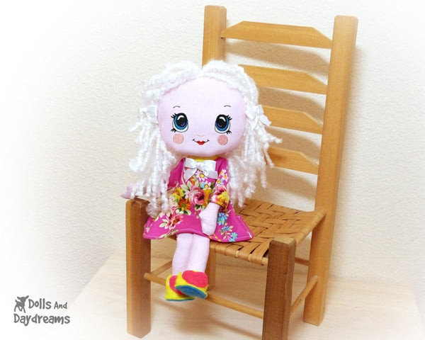 Hand Embroidery Or Painting Kawaii Girl Doll Face Pattern - Dolls And Daydreams - 6