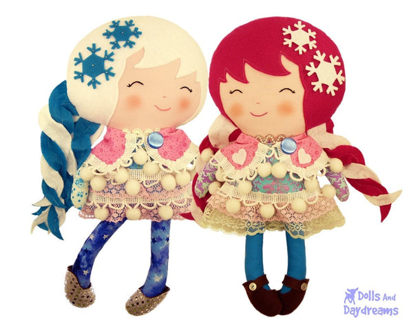 Snow Sisters Sewing Pattern - Dolls And Daydreams - 1