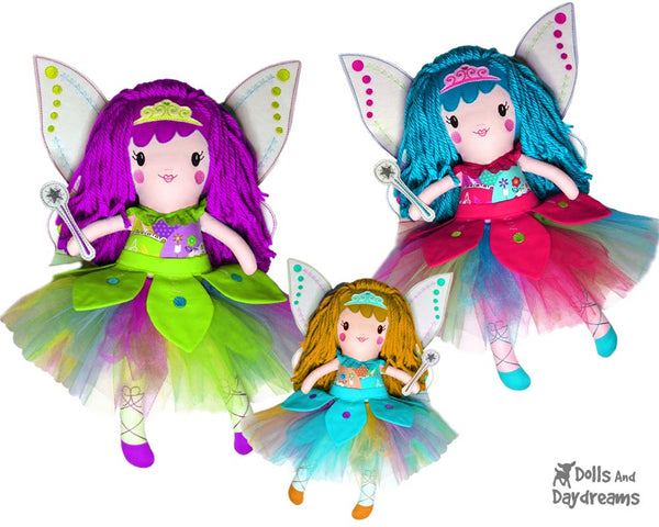 In The Hoop Fairy Machine Embroidery Pattern by Dolls And Daydreams ITH