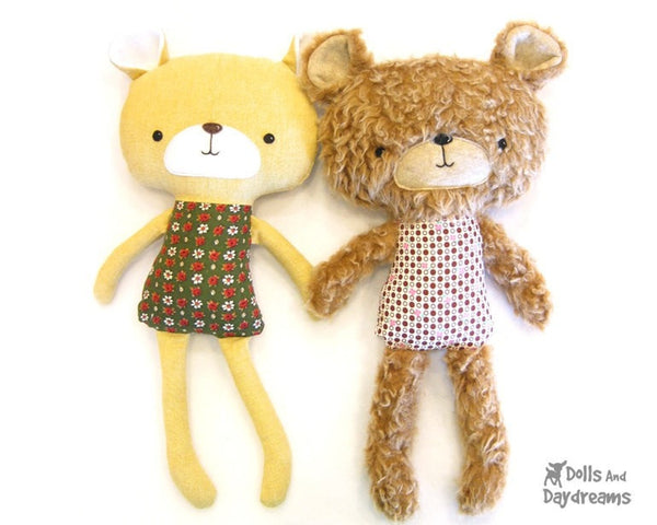 Teddy Bear Sewing Pattern - Dolls And Daydreams - 1