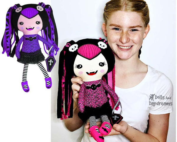 Vampire Gothic Girl Dolly Sewing Pattern by Dolls And Daydreams
